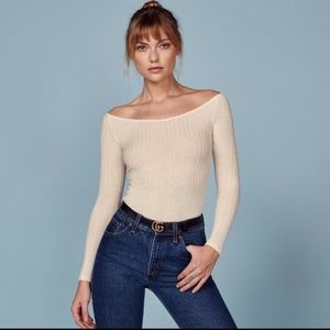 Reformation Layne Off Shoulder Top